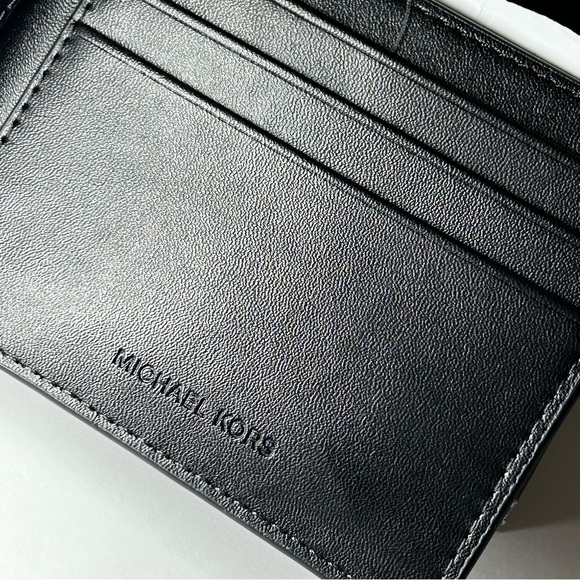 Michael Kors Men’s Slim Billfold Signature Wallet Black Jet Set Mens 86F2SMNF5B - Picture 5 of 16